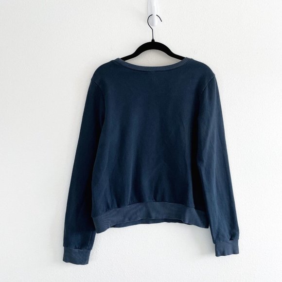 1901 Nordy Girl Graphic Women's Small Pullover Crewneck Sweatshirt Navy Pink - Picture 5 of 9